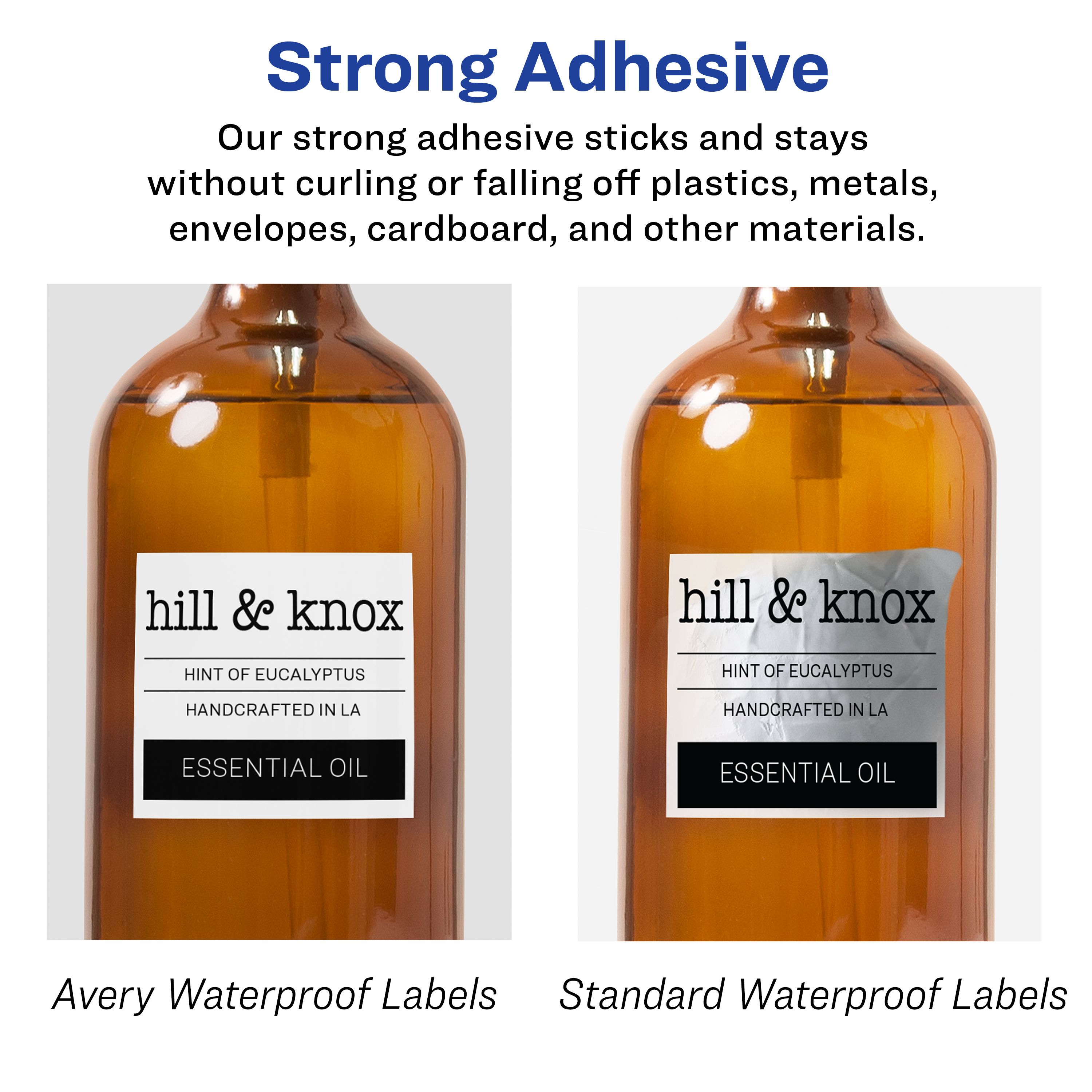 Waterproof Square Labels, 2